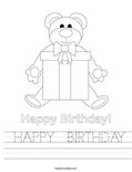  HAPPY  BIRTHDAY Worksheet
