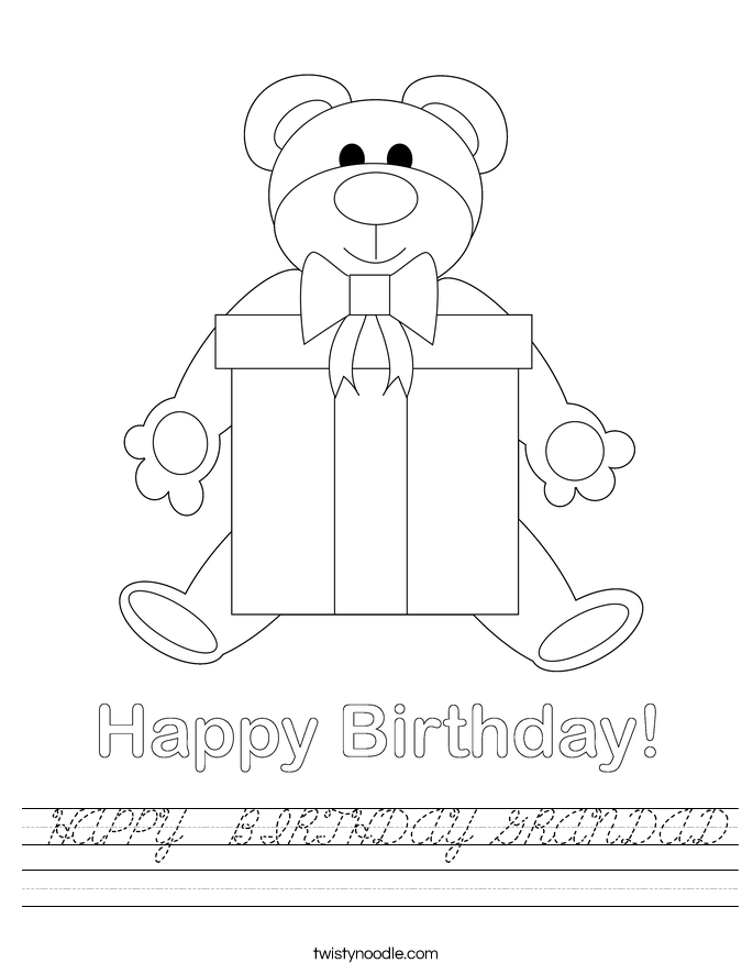  HAPPY  BIRTHDAY GRANDAD Worksheet