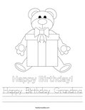 Happy Birthday Grandma Worksheet