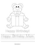 Happy Birthday Mom Worksheet