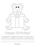 HAPPY BIRTHDAY NANA! Worksheet