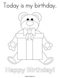 Today is my birthday. Coloring Page