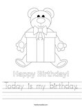 Today is my birthday. Worksheet