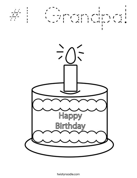Happy Birthday  Coloring Page