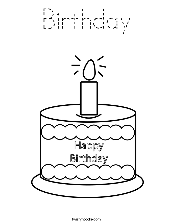 Birthday Coloring Page