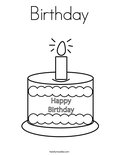 Birthday Coloring Page