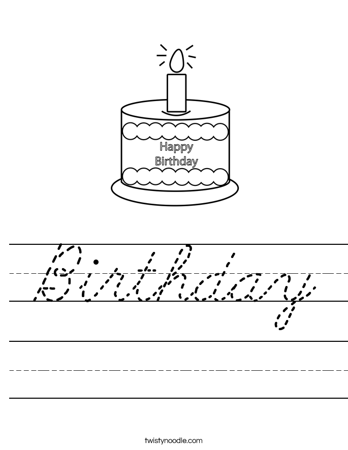Birthday Worksheet