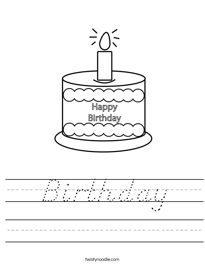Birthday Worksheet