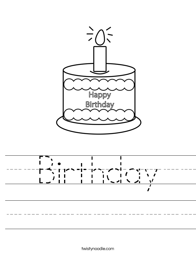 Birthday Worksheet