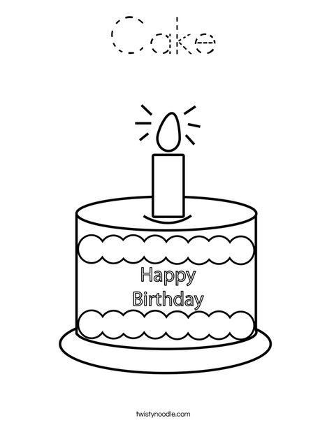 Happy Birthday  Coloring Page