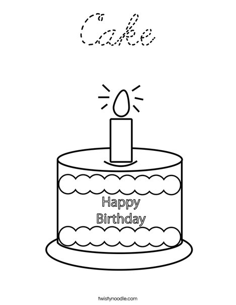 Happy Birthday  Coloring Page