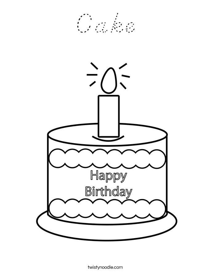 Cake Coloring Page