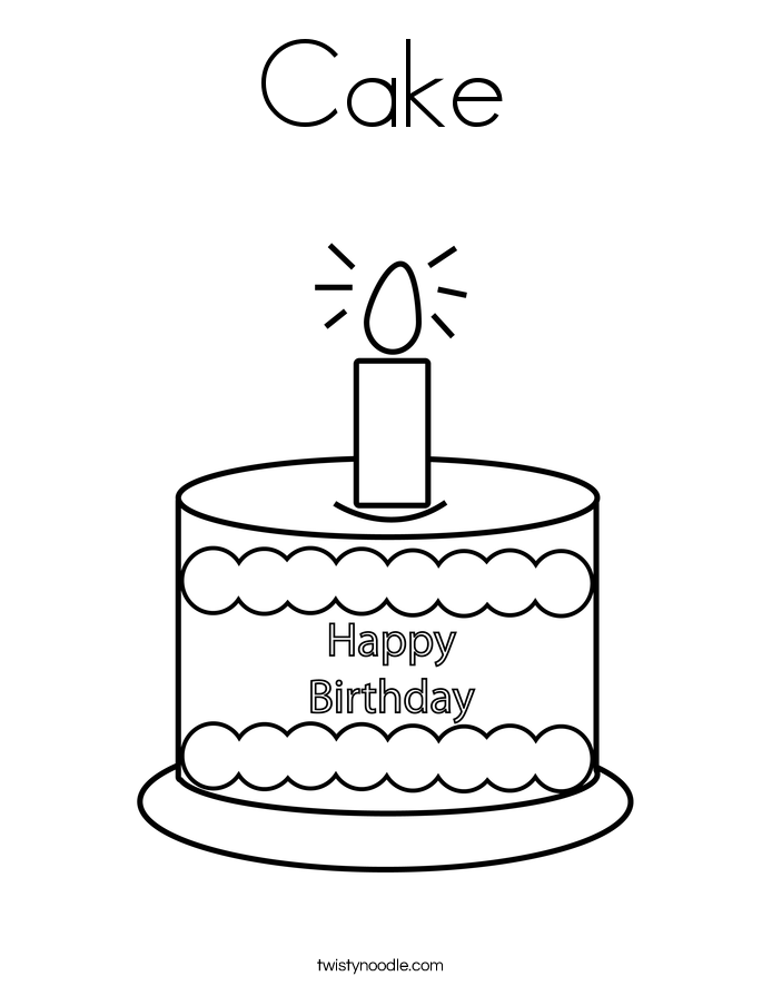 Cake Coloring Page