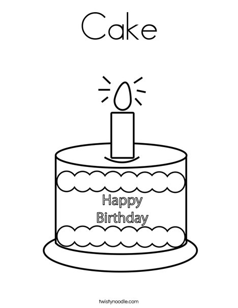 Happy Birthday  Coloring Page