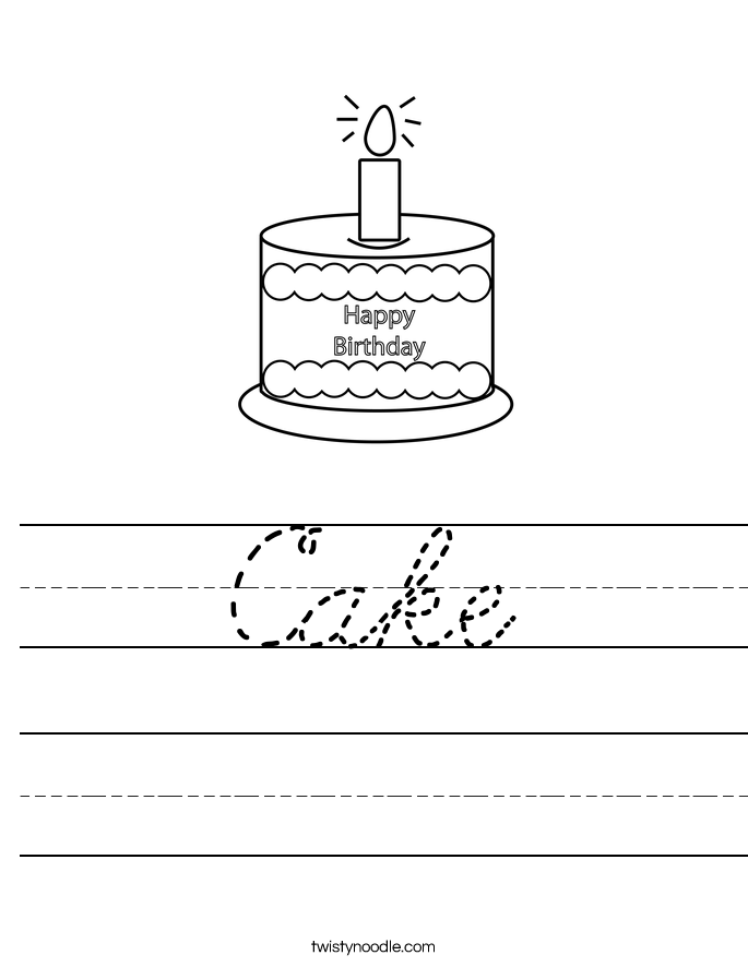 Cake Worksheet