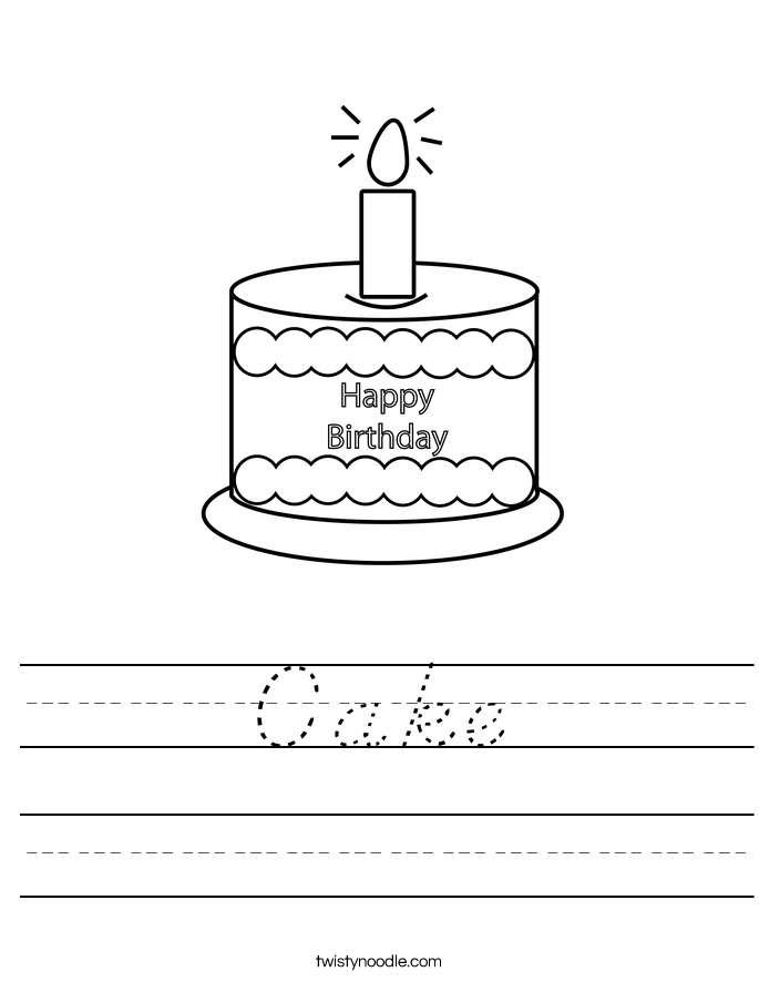 Cake Worksheet