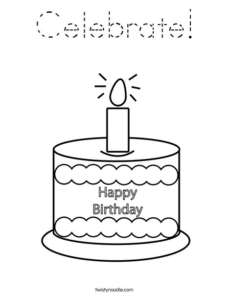 Happy Birthday  Coloring Page