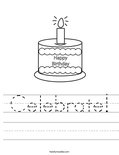Celebrate! Worksheet