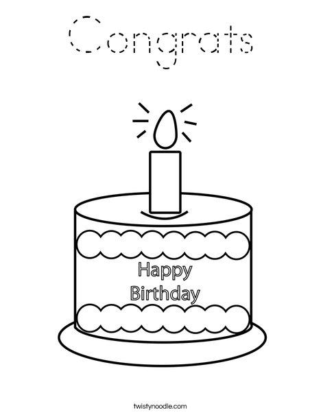 Happy Birthday  Coloring Page