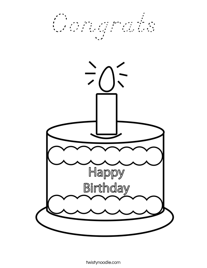 Congrats Coloring Page