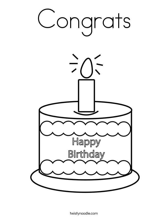 Congrats Coloring Page