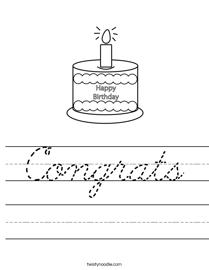 Congrats Worksheet