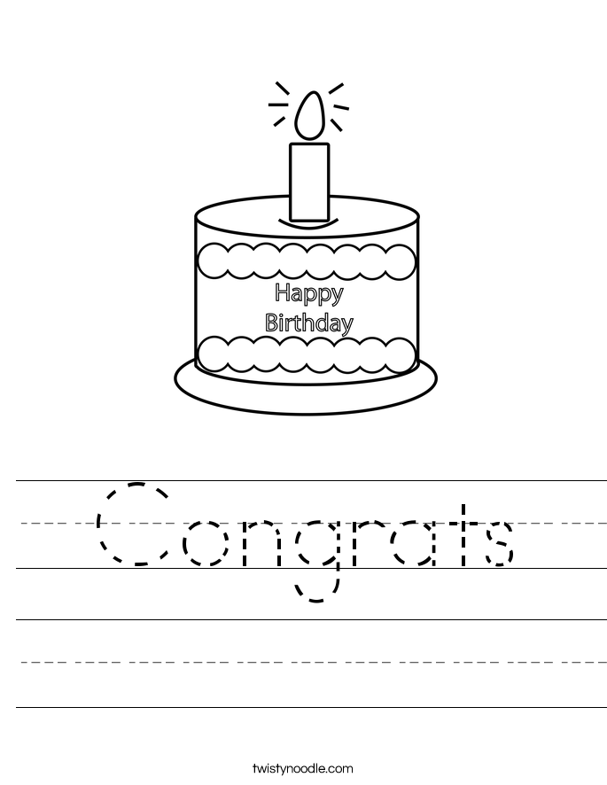 Congrats Worksheet