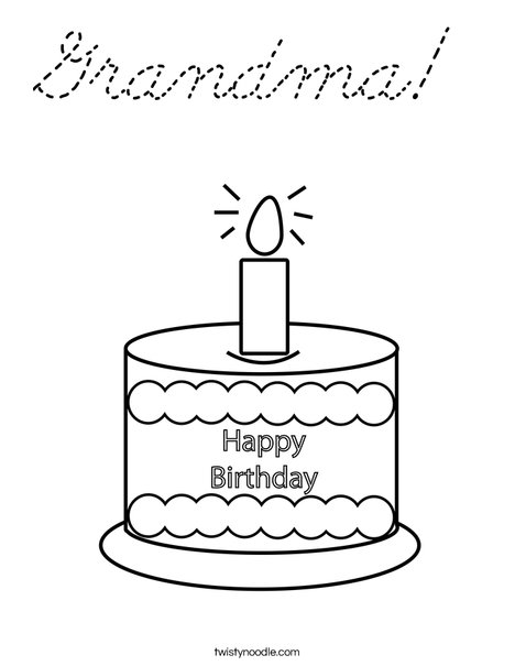 Happy Birthday  Coloring Page
