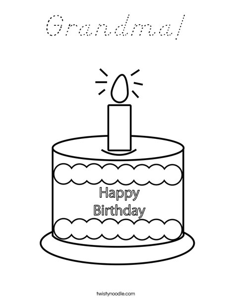 Happy Birthday  Coloring Page