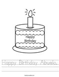 Happy Birthday Abuelo. Worksheet