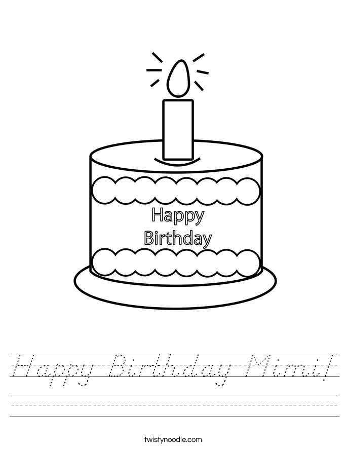 Happy Birthday Mimi! Worksheet