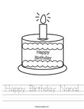 Happy Birthday Nana! Worksheet