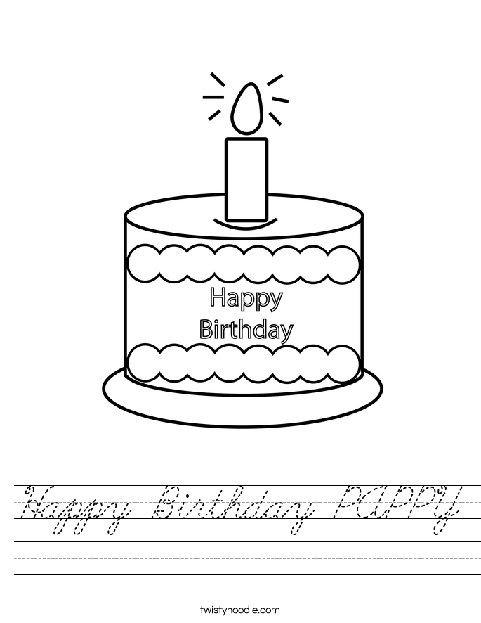 Happy Birthday PAPPY Worksheet