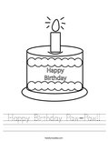 Happy Birthday Paw-Paw!! Worksheet