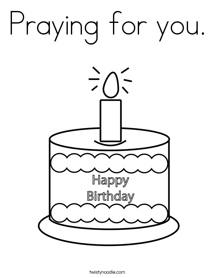 Praying for you. Coloring Page