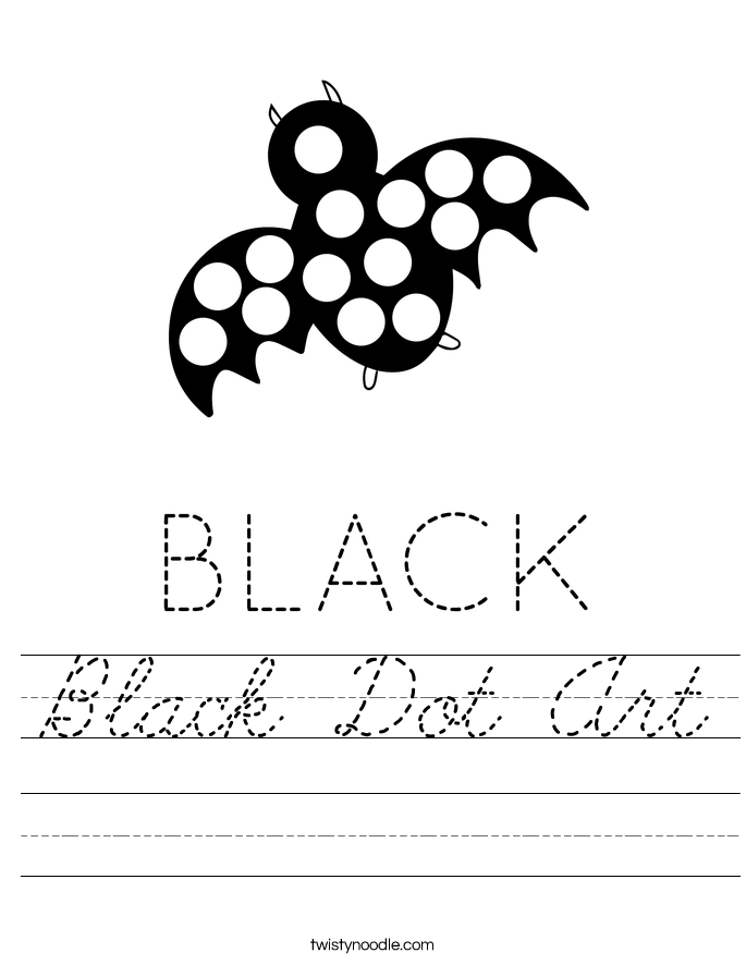 Black Dot Art Worksheet