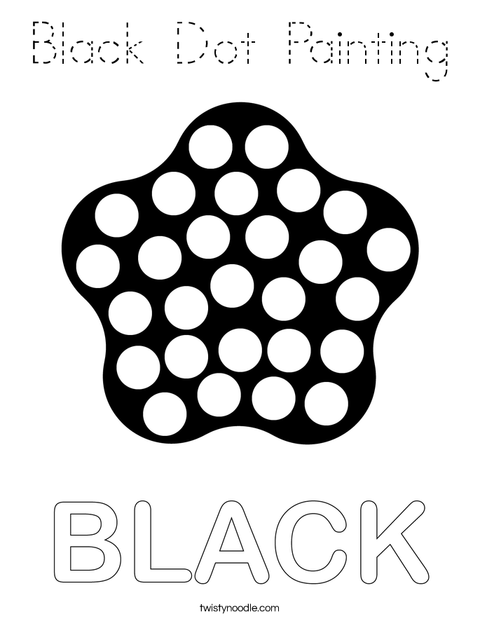 Black Dot Painting Coloring Page