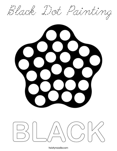 Black Dot Painting Coloring Page