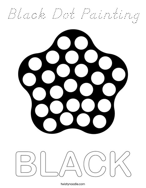 Black Dot Painting Coloring Page