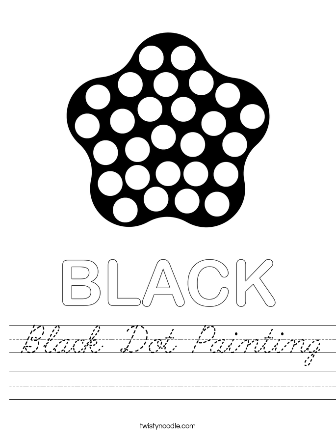 Black Dot Painting Worksheet