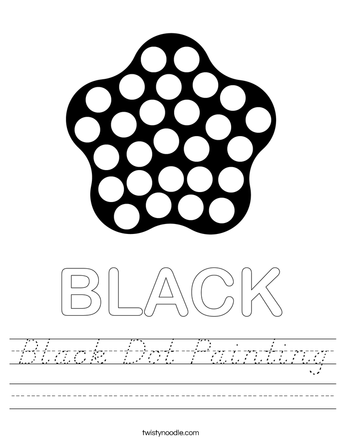 Black Dot Painting Worksheet