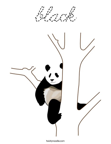 Black Panda Coloring Page
