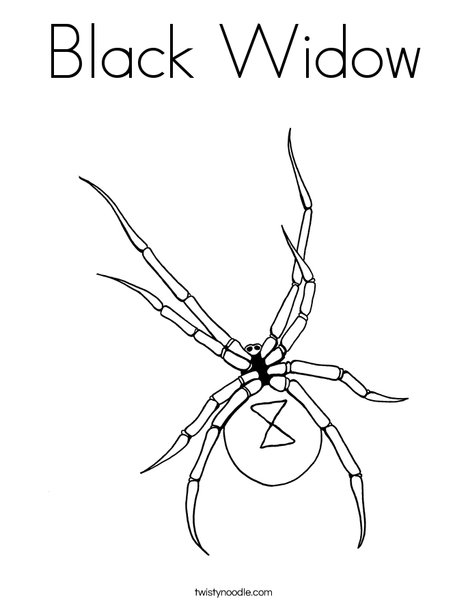 black widow outline
