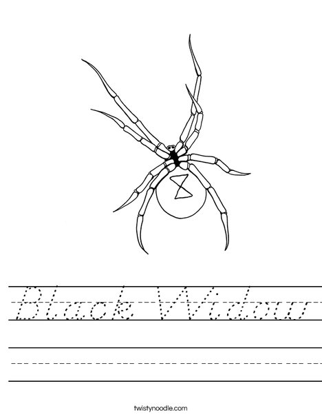 Black Widow Worksheet