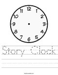 story clock coloring page twisty noodle