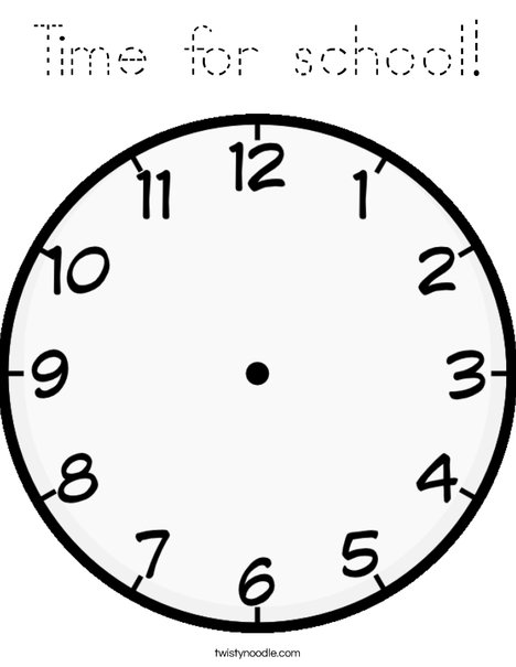 Blank Clock Coloring Page