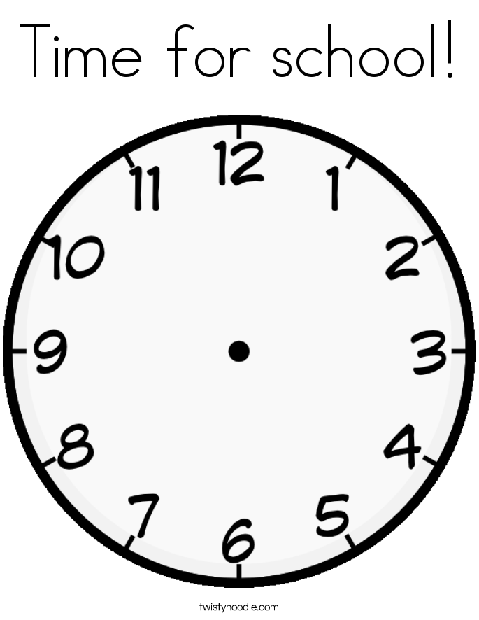 Time for school! Coloring Page