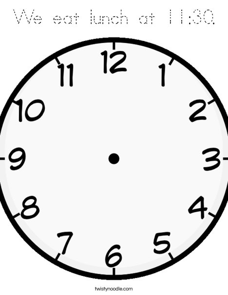 Blank Clock Coloring Page