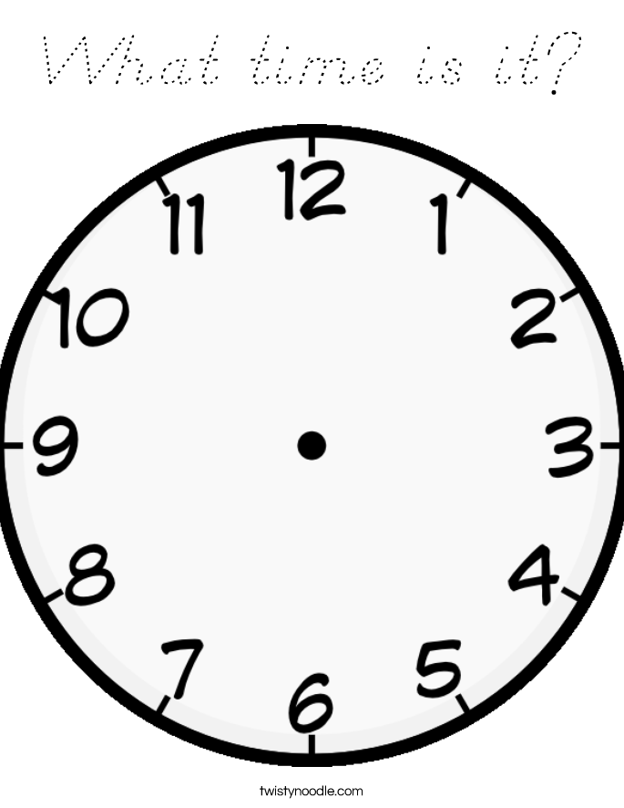 What time is it? Coloring Page