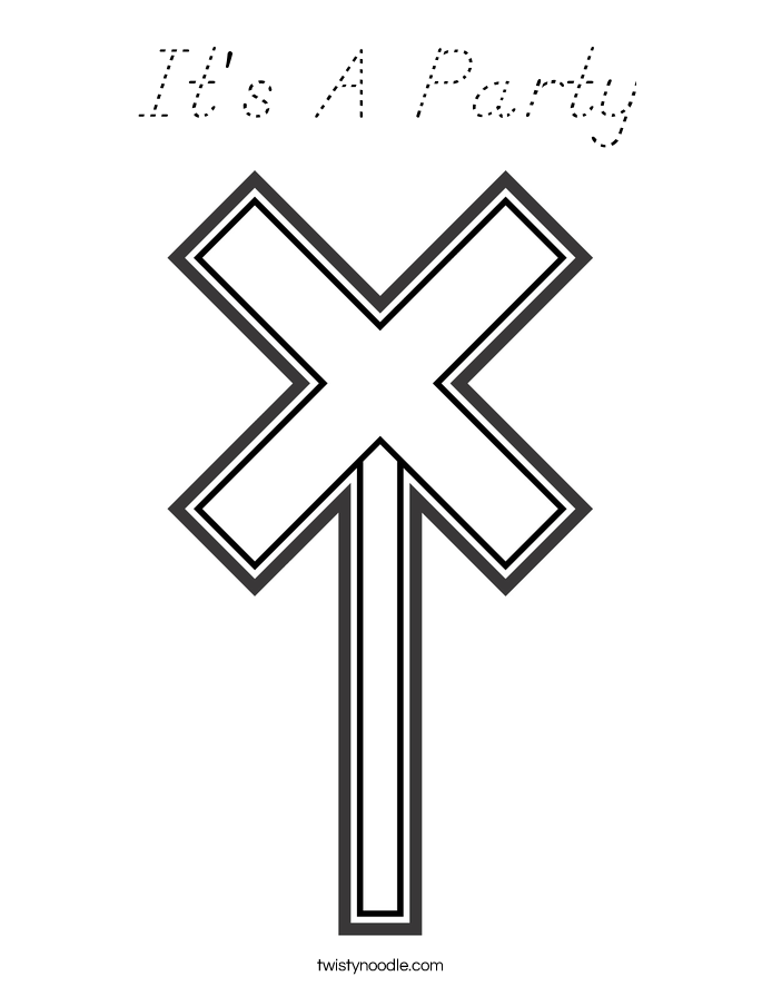 It's A Party Coloring Page